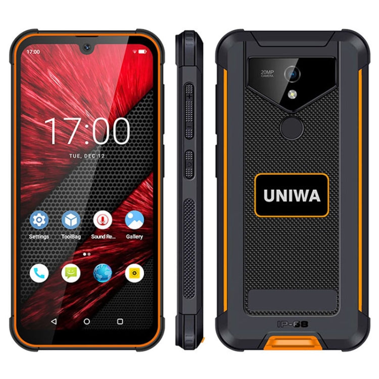 UNIWA F965 Pro Rugged Smart Phone, 6GB+128GB, 6 inch Android 13, MT6762 Octa Core, Network: 4G, NFC, PoC, SOS, US Plug (Black+Orange) - UNIWA by UNIWA | Online Shopping South Africa | PMC Jewellery | Buy Now Pay Later Mobicred