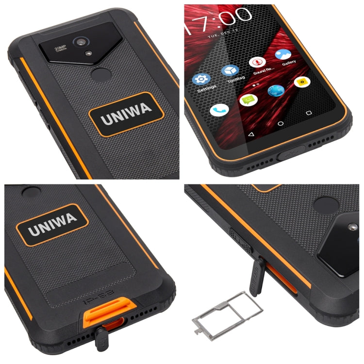 UNIWA F965 Pro Rugged Smart Phone, 6GB+128GB, 6 inch Android 13, MT6762 Octa Core, Network: 4G, NFC, PoC, SOS, US Plug (Black+Orange) - UNIWA by UNIWA | Online Shopping South Africa | PMC Jewellery | Buy Now Pay Later Mobicred