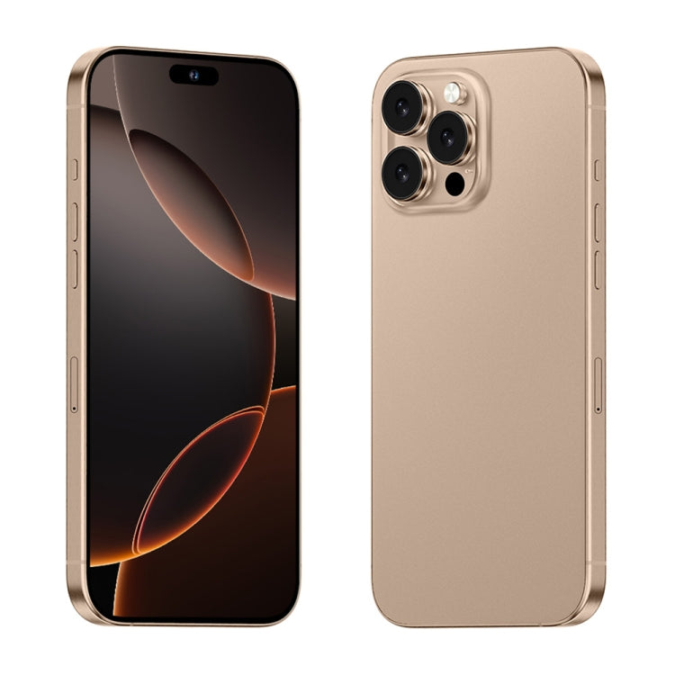 i16 Pro Max / A08A, 3GB+64GB, 6.73 inch Screen, Face Identification, Android 8.1 MTK6753 Octa Core, Network: 4G, Dual SIM, UK Plug (Gold) -  by PMC Jewellery | Online Shopping South Africa | PMC Jewellery | Buy Now Pay Later Mobicred