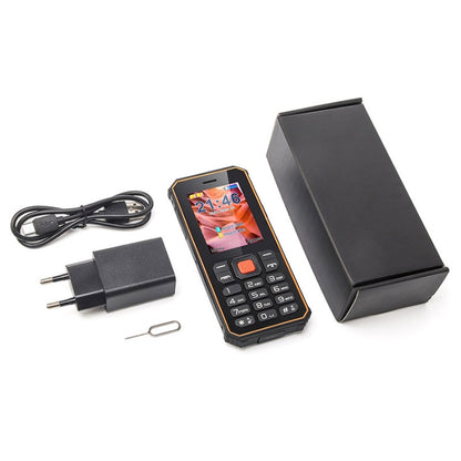 UNIWA S2 IP68 Rugged Keypad Phone, 2.4 inch Mediatek MT6261, 2500mAh Battery, 21 Keys, Network: 2G (Black+Orange) - UNIWA by UNIWA | Online Shopping South Africa | PMC Jewellery | Buy Now Pay Later Mobicred