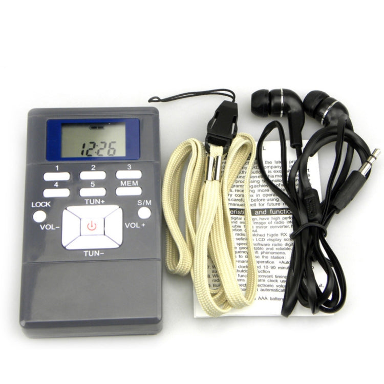 Portable Mini Frequency Modulation Digital LCD Display Radio Receiver with Earphone Jack & Lanyard - free shipping - PMC TechLife - Order now!