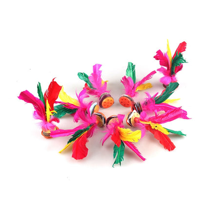 5 PCS Colourful Feather Kick Shuttlecock Foot Exercise Toy, Random Color Delivery - Balls by PMC Jewellery | Online Shopping South Africa | PMC Jewellery | Buy Now Pay Later Mobicred