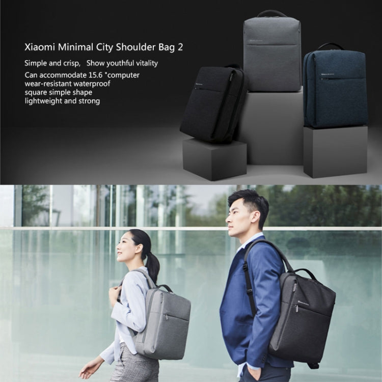 Original Xiaomi Waterproof Simple Backpack Laptop Bag for 15.6 inch Laptop(Light Grey) - Double-shoulder Bags by Xiaomi | Online Shopping South Africa | PMC TechLife | Buy Now Pay Later Mobicred