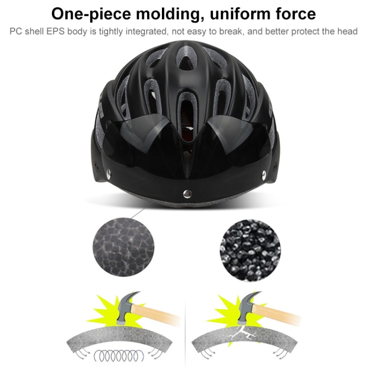 GUB K80 Plus Bike Helmet With Visor And Goggles(Gradient Blue) - Protective Helmet & Masks by GUB | Online Shopping South Africa | PMC TechLife | Buy Now Pay Later Mobicred