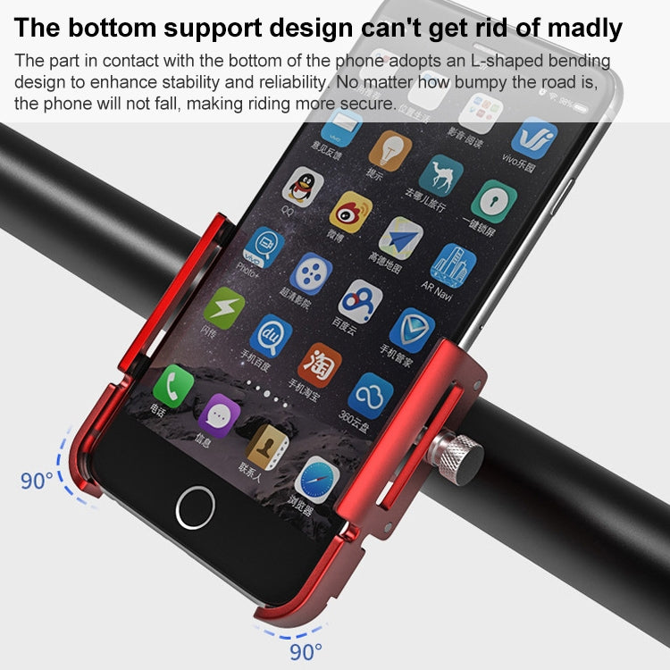 GUB P30 Aluminum Bike Phone Holder(Black) - Holders by GUB | Online Shopping South Africa | PMC TechLife | Buy Now Pay Later Mobicred