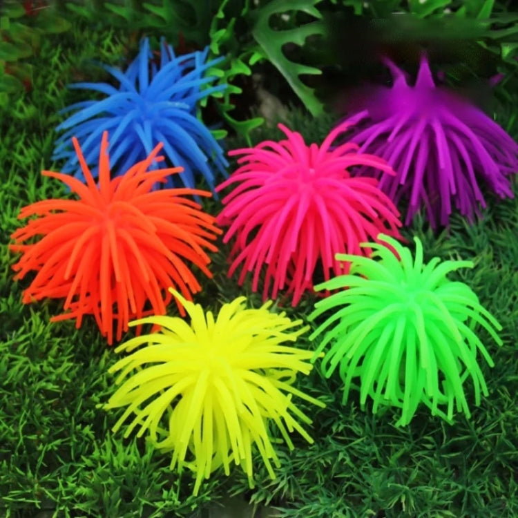 Aquarium Articles Decoration TPR Simulation Sea Urchin Ball Coral, Size: M, Diameter: 10cm(Yellow) - free shipping - PMc TechLife - Order now!