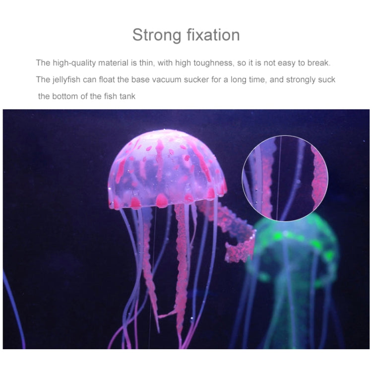 Aquarium Articles Decoration Silicone Simulation Fluorescent Sucker Jellyfish, Size: 8*20cm(Orange) - free shipping - PMc TechLife - Order now!