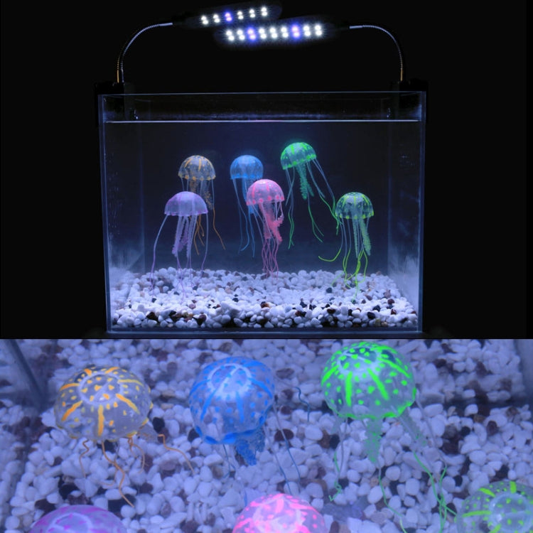 Aquarium Articles Decoration Silicone Simulation Fluorescent Sucker Jellyfish, Size: 8*20cm(Orange) - free shipping - PMc TechLife - Order now!