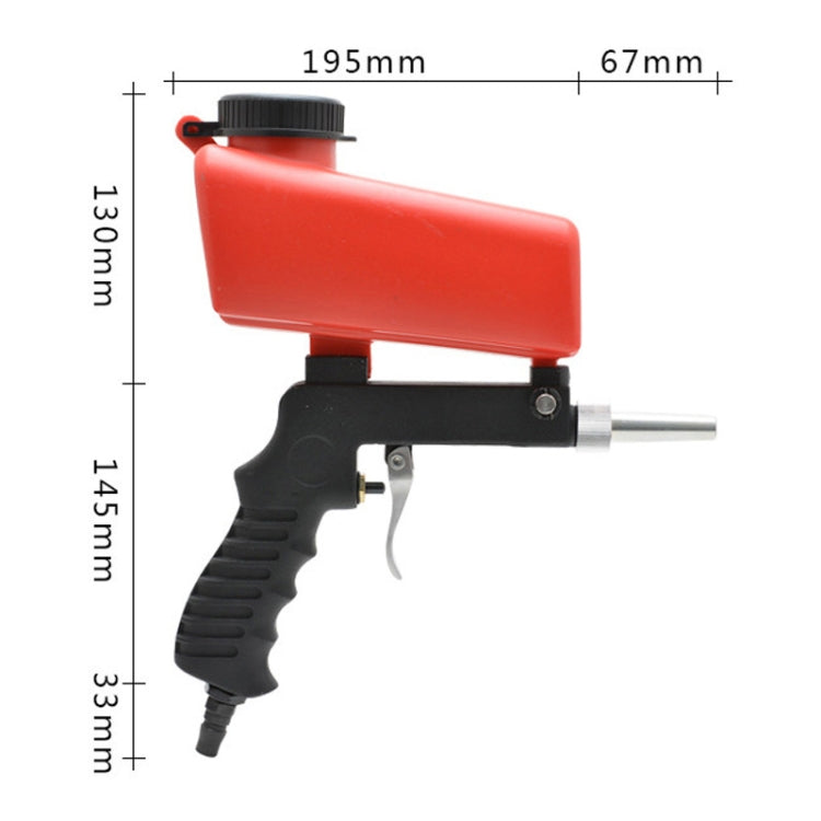 Portable Red Gravitational Sandblasting Machine Mini Rust-proof Sandblaster - Others by PMc TechLife | Online Shopping South Africa | PMc TechLife | Buy Now Pay Later Mobicred