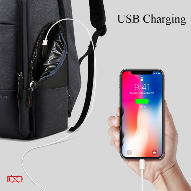 Bopai 851-014518 Business Waterproof Three-layer Large Capacity Double Shoulder Bag,with USB Charging Port, Size: 37x21x47.5cm (Black) - 15.6 - 17 inch by Bopai | Online Shopping South Africa | PMC Jewellery | Buy Now Pay Later Mobicred