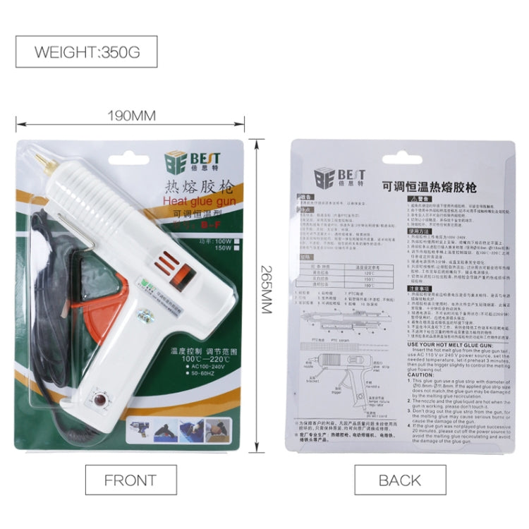 BEST-B-F 100W AC 220V Hot Melt Glue Gun Temperature Adjustable - Hot Melt Glue Gun by BEST | Online Shopping South Africa | PMC Jewellery