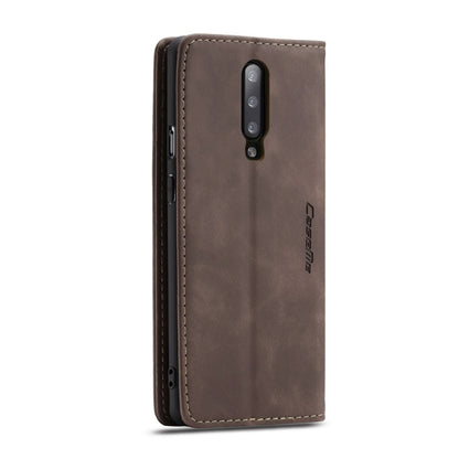 CaseMe-013 Multifunctional Retro Frosted Horizontal Flip Leather Case for OnePlus 7 Pro, with Card Slot & Holder & Zipper Wallet & Photo Frame(Coffee) - OnePlus Cases by CaseMe | Online Shopping South Africa | PMC Jewellery | Buy Now Pay Later Mobicred