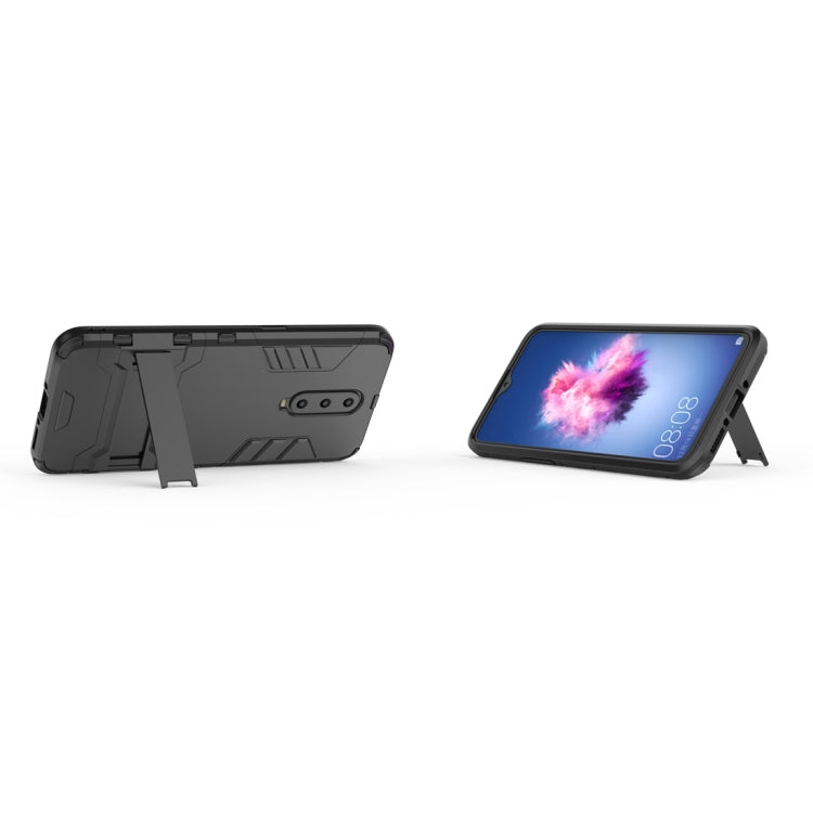 Shockproof PC + TPU  Case for OPPO R17 Pro, with Holder(Black) - OPPO Cases by PMC TechLife | Online Shopping South Africa | PMC TechLife