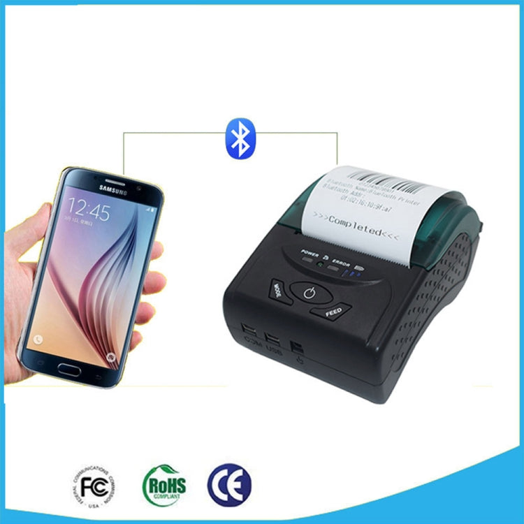POS-5807 58mm Portable USB Port Thermal Bluetooth Ticket Printer, Max Supported Thermal Paper Size: 57x50mm - free shipping - PMC TechLife - Order now!