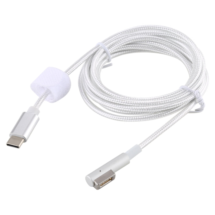 45W / 60W / 65W / 85W 5 Pin MagSafe 1 (L-Shaped) to USB-C / Type-C PD Charging Cable(White) - Cable & Adapter by PMC Jewellery | Online Shopping South Africa | PMC Jewellery | Buy Now Pay Later Mobicred