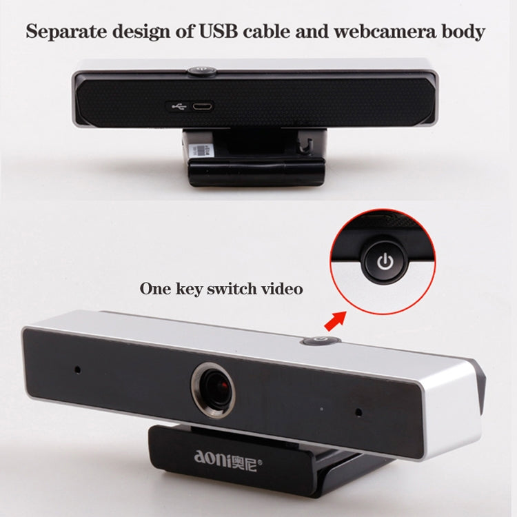 aoni C90 1080P HD Business Smart Computer Camera with Microphone - free shipping - PMC Jewellery - Order now!