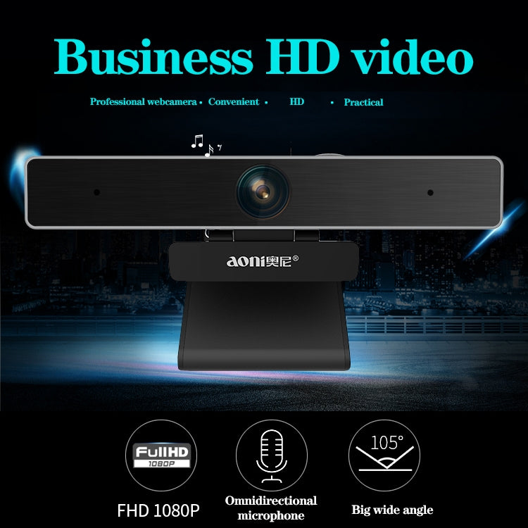 aoni C90 1080P HD Business Smart Computer Camera with Microphone - free shipping - PMC Jewellery - Order now!