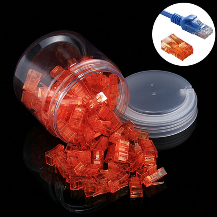 100 PCS Anpwoo Amp01 RJ45 Connector Modular Plug(Orange) - Lan Cable and Tools by PMC TechLife | Online Shopping South Africa | PMC TechLife | Buy Now Pay Later Mobicred