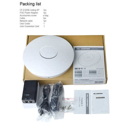 COMFAST CF-E320N MTK7620N 300Mbps/s UFO Shape Wall Ceiling Wireless WiFi AP / Repeater with 7 Colors LED Indicator Light & 48V POE Adapter, Got CE / ROHS / FCC / CCC Certification - Network Hardware by COMFAST | Online Shopping South Africa | PMC Jewellery | Buy Now Pay Later Mobicred