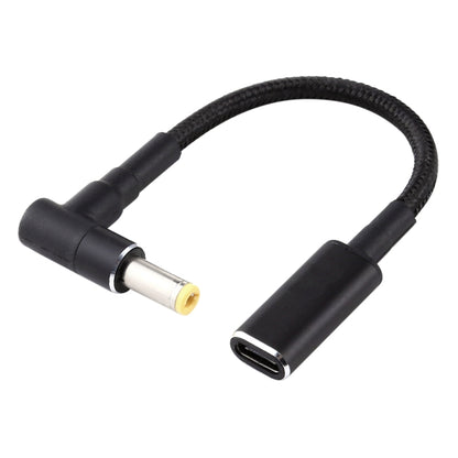 PD 100W 18.5-20V 5.5 x 2.5mm Elbow to USB-C / Type-C Adapter Nylon Braid Cable - Universal Power Adapter by PMC Jewellery | Online Shopping South Africa | PMC Jewellery