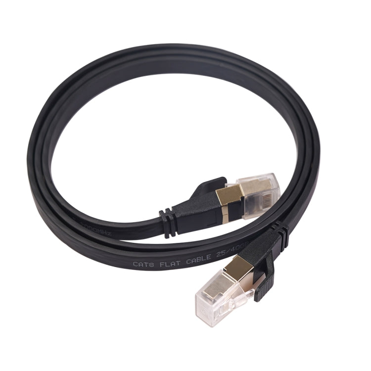CAT8-2 Double Shielded CAT8 Flat Network LAN Cable, Length: 1m - Lan Cable and Tools by PMC TechLife | Online Shopping South Africa | PMC TechLife
