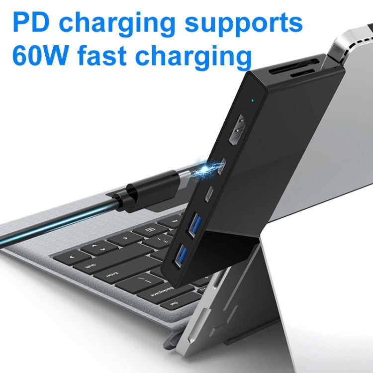 Rocketek SH869 100M RJ45 + HDMI + USB 3.0 x 2 + Type-C x 2 HUB Adapter - free shipping - PMC Jewellery - Order now!