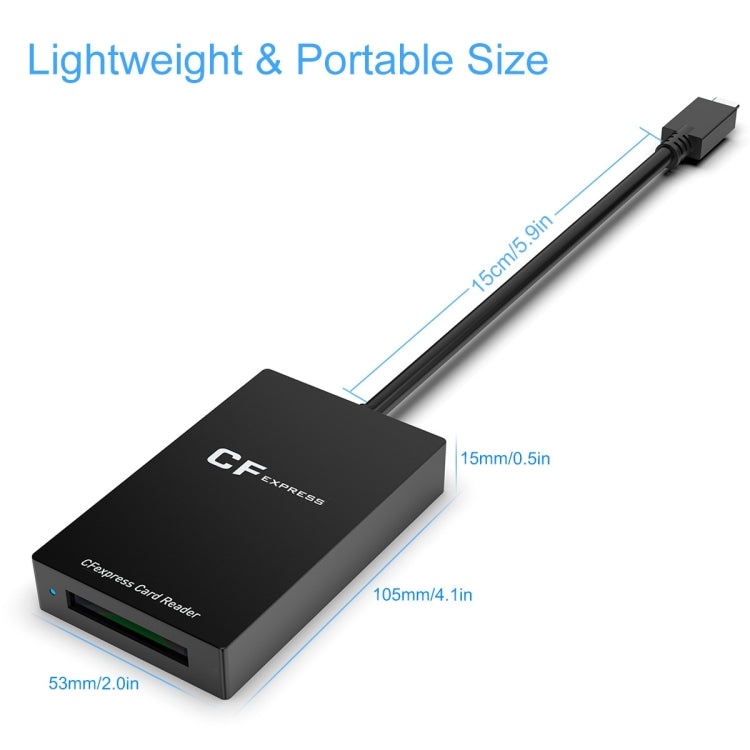 Rocketek CR315 USB3.1 Gen2 Type-C CFexpress Type B Card Reader(Black) - free shipping - PMC Jewellery - Order now!