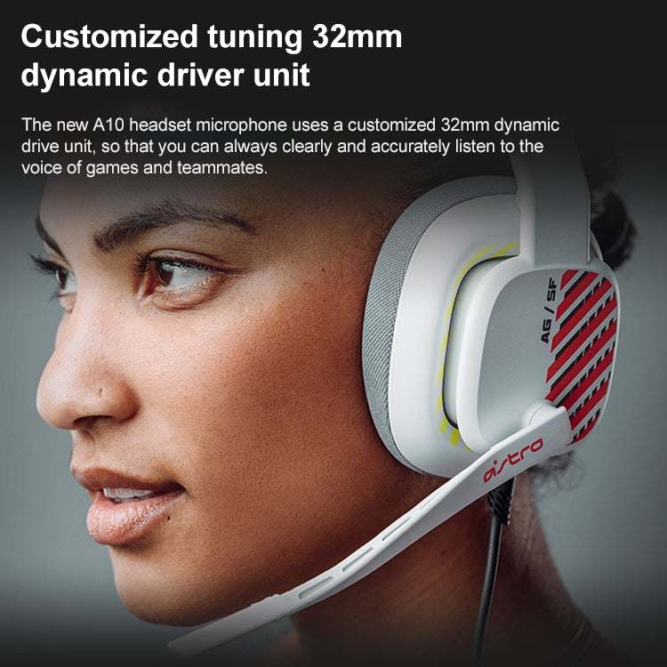 Logitech Astro A10 Gen 2 Wired Headset Over-ear Gaming Headphones (White) - free shipping - PMC Jewellery - Order now!