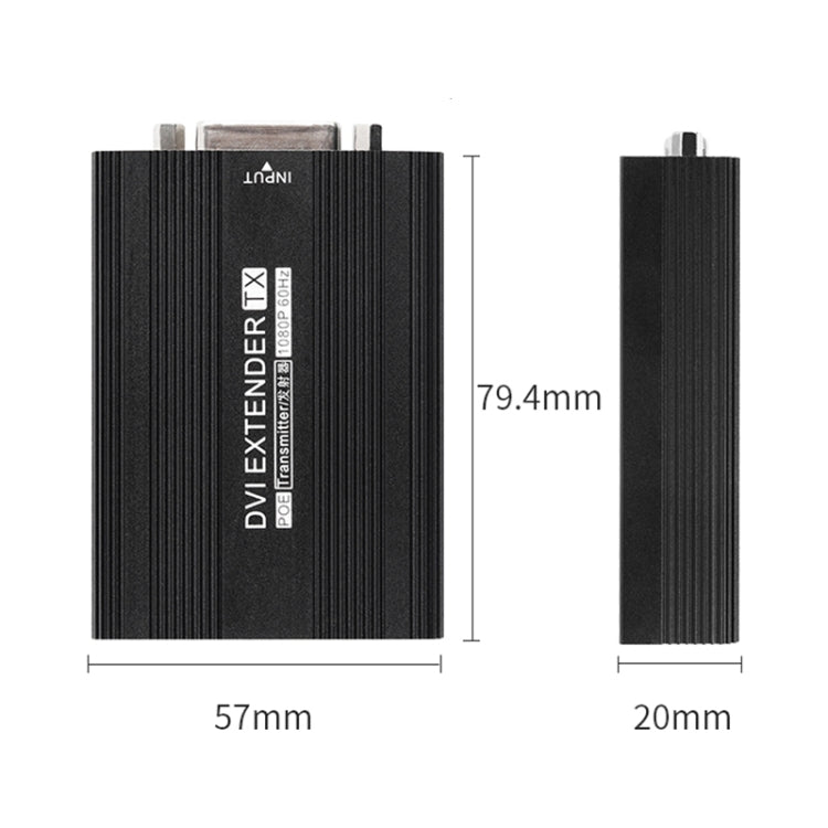 Measy DVI1815 DVI Extender Transmitter and Receiver Converter, POE Single Power Supply, Transmission Distance: 150m(UK Plug) -  by Measy | Online Shopping South Africa | PMC Jewellery | Buy Now Pay Later Mobicred