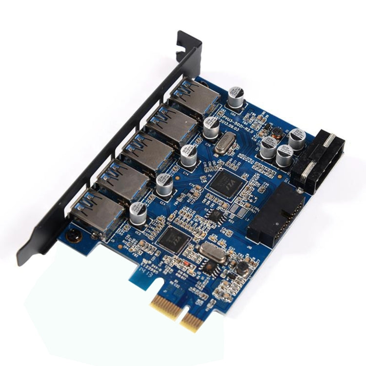 ORICO PVU3-5O2I USB3.0 * 5 + 20Pin Slot * 1 PCI Express Card for Desktop, 5Gbps Superspeed Data Transmission(Black) - Add-on Cards by ORICO | Online Shopping South Africa | PMC Jewellery | Buy Now Pay Later Mobicred