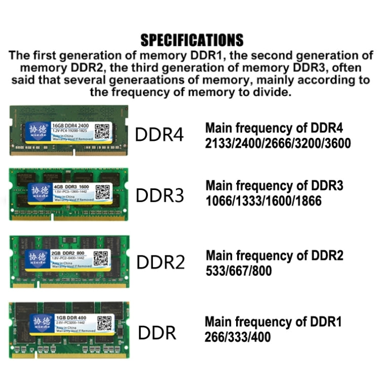 XIEDE X051 DDR4 2400MHz 4GB General Full Compatibility Memory RAM Module for Desktop PC - RAMs by XIEDE | Online Shopping South Africa | PMC Jewellery | Buy Now Pay Later Mobicred