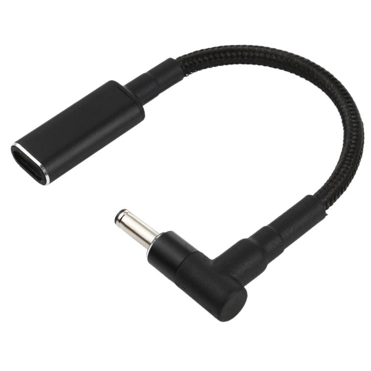PD 100W 18.5-20V 3.5 x 1.35mm Elbow to USB-C / Type-C Adapter Nylon Braid Cable - Universal Power Adapter by PMC Jewellery | Online Shopping South Africa | PMC Jewellery