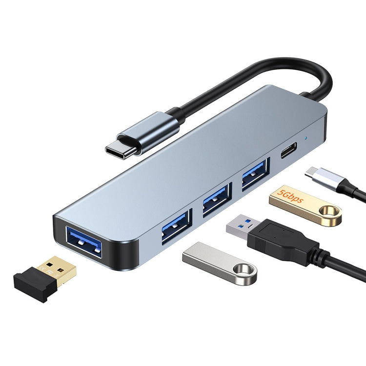 BYL-2301 5 in 1 USB-C / Type-C to USB Multifunctional Docking Station HUB Adapter - USB HUB by PMC Jewellery | Online Shopping South Africa | PMC Jewellery | Buy Now Pay Later Mobicred