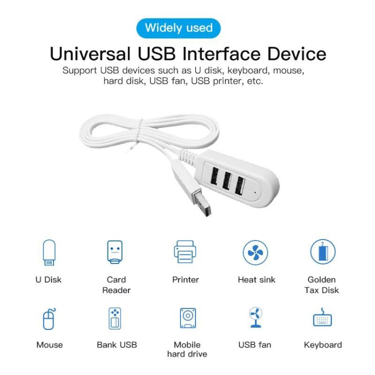 1.2m TPE USB A to 3 USB Ports Female HUB Adapter - free shipping - PMC Jewellery - Order now!