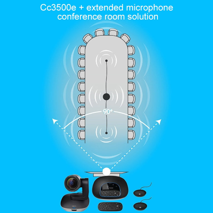 Logitech CC3500e Extended Microphone STMP100 Conference System Omnidirectional Mic(Black) - free shipping - PMc TechLife - Order now!