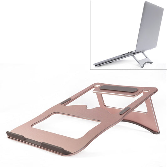 Aluminum Alloy Cooling Holder Desktop Portable Simple Laptop Bracket, Two-stage Support, Size: 21x26cm (Rose Gold) - Laptop Stand by PMC Jewellery | Online Shopping South Africa | PMC Jewellery | Buy Now Pay Later Mobicred