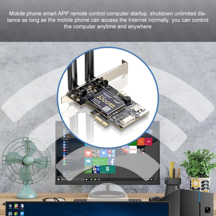 EDUP AX200SW 3000Mbps Remote Control Computer Power On and Off Network Card - free shipping - PMC Jewellery - Order now!