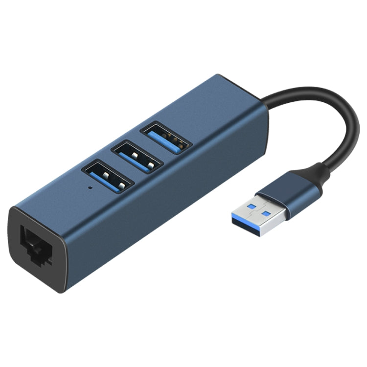 RDS 6307 USB to USB3.0 + Dual USB2.0 + RJ45 4 in 1 HUB Adapter - USB 3.0 HUB by PMC Jewellery | Online Shopping South Africa | PMC Jewellery | Buy Now Pay Later Mobicred
