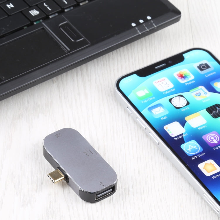 3 in 1 USB-C / Type-C Male to USB-C / Type-C Charging + USB + Mini DP Female Adapter - Cable & Adapters by PMC Jewellery | Online Shopping South Africa | PMC Jewellery | Buy Now Pay Later Mobicred