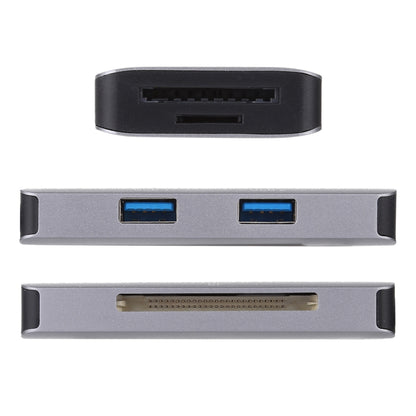 5 In 1 Dual USB 3.0 + CF + TF + SD Multi-function USB 3.0 Card Reader -  by PMC Jewellery | Online Shopping South Africa | PMC Jewellery | Buy Now Pay Later Mobicred