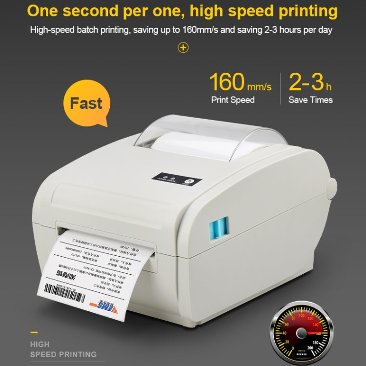 POS-9210 110mm USB POS Receipt Thermal Printer Express Delivery Barcode Label Printer, EU Plug(White) - Printer by PMC Jewellery | Online Shopping South Africa | PMC Jewellery | Buy Now Pay Later Mobicred