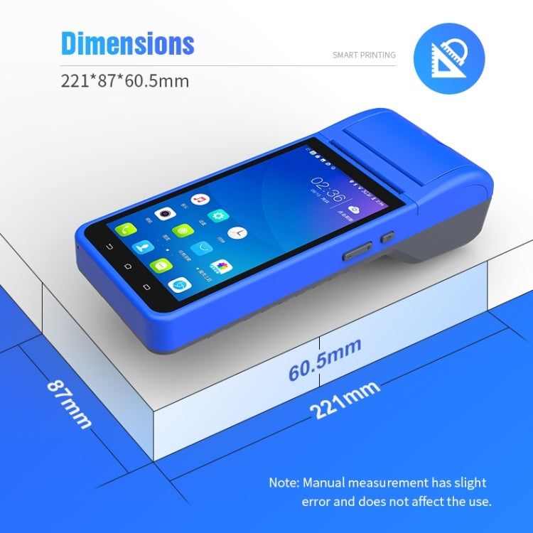 POS-6000 4G Version 1GB+8GB 58mm PDA Handheld 5.5 inch QR Code Android Smart POS Teminal Scanner Printer, UK Plug - Printer by PMC TechLife | Online Shopping South Africa | PMC TechLife | Buy Now Pay Later Mobicred
