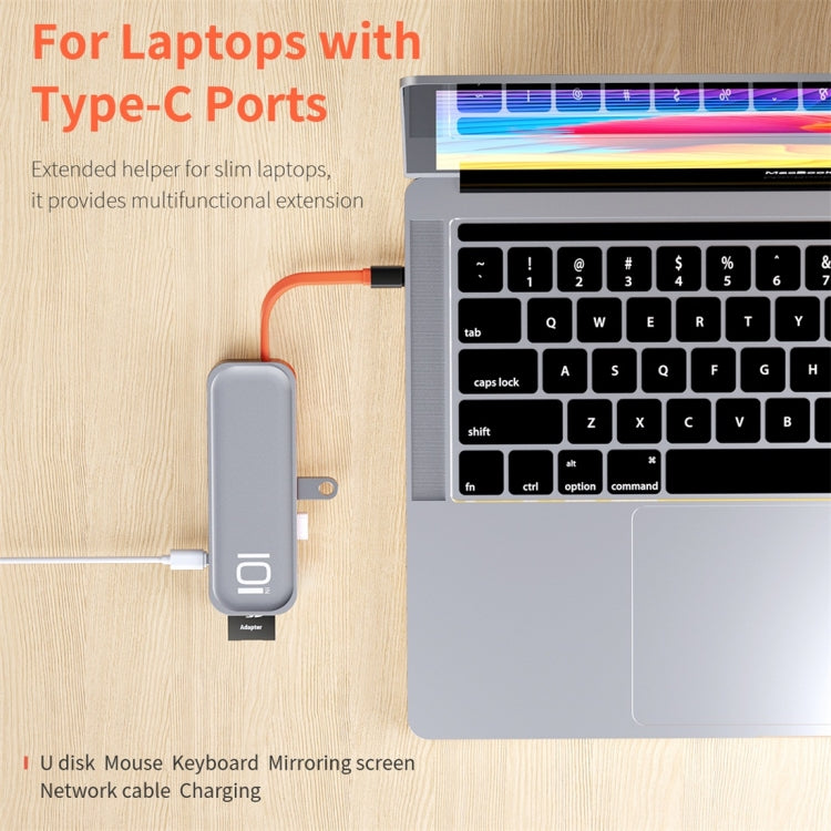ROCK TR01 10 In 1 Type-C / USB-C to HDMI + VGA Multifunctional Extension HUB Adapter(Silver) - free shipping - PMC Jewellery - Order now!