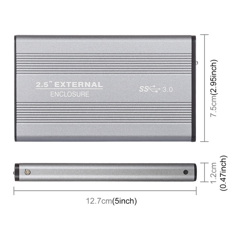 Richwell SATA R2-SATA-160GB 160GB 2.5 inch USB3.0 Super Speed Interface Mobile Hard Disk Drive(Grey) - free shipping - PMC Jewellery - Order now!