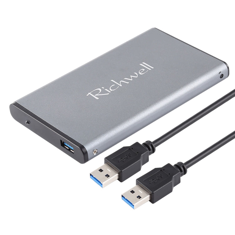 Richwell SATA R2-SATA-500GB 500GB 2.5 inch USB3.0 Super Speed Interface Mobile Hard Disk Drive(Grey) - free shipping - PMC Jewellery - Order now!