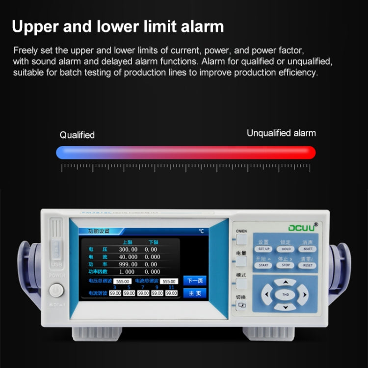 DCUU PM2818C AC 20A Intelligent Electrical Parameters Measuring Instrument (EU Plug) - Current & Voltage Tester by PMc TechLife | Online Shopping South Africa | PMc TechLife | Buy Now Pay Later Mobicred