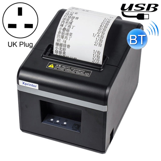 Xprinter N160II USB+Bluetooth Interface 80mm 160mm/s Automatic Thermal Receipt Printer, UK Plug - Printer by Xprinter | Online Shopping South Africa | PMC Jewellery | Buy Now Pay Later Mobicred