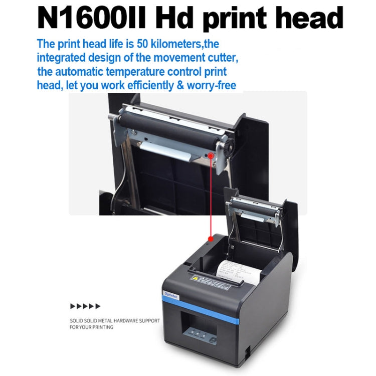 Xprinter N160II USB+Bluetooth Interface 80mm 160mm/s Automatic Thermal Receipt Printer, UK Plug - free shipping - PMC TechLife - Order now!
