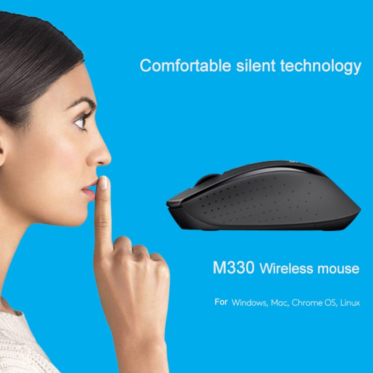 Logitech M330 Wireless Optical Mute Mouse with Micro USB Receiver (Blue) - free shipping - PMC Jewellery - Order now!