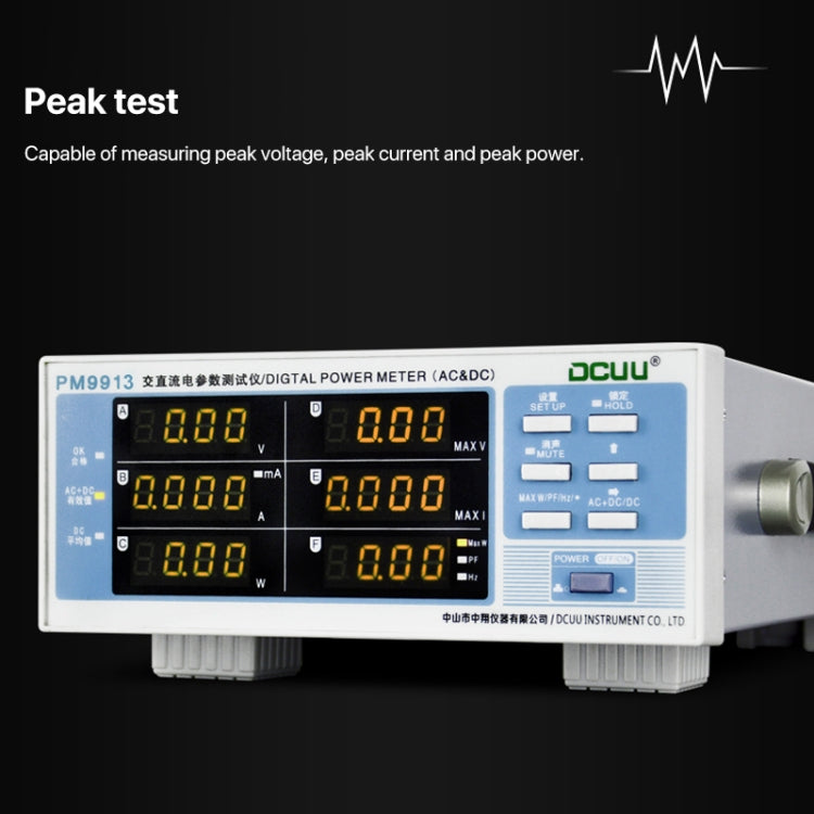 DCUU PM9913 Intelligent Electrical Parameters Measuring Instrument(EU Plug) - Current & Voltage Tester by PMC TechLife | Online Shopping South Africa | PMC TechLife | Buy Now Pay Later Mobicred